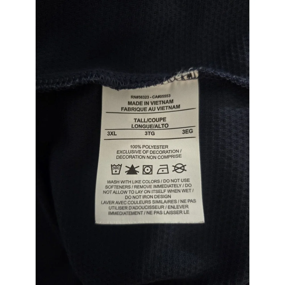 Nike Men's Half Zip Golf Pullover Lightweight 3XL Navy Blue
